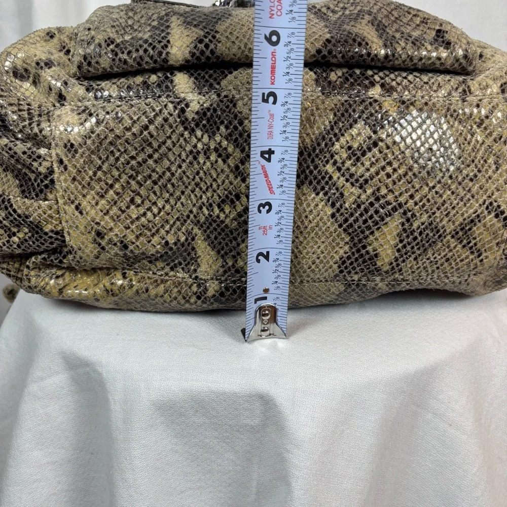 Michael Kors Nolita Snakeskin Embossed Leather Shoulder Bag‎